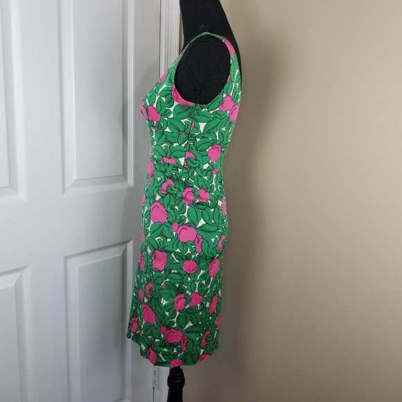 Diane Von Furstenberg Pink/Green Print Dress - Picture 3 of 6